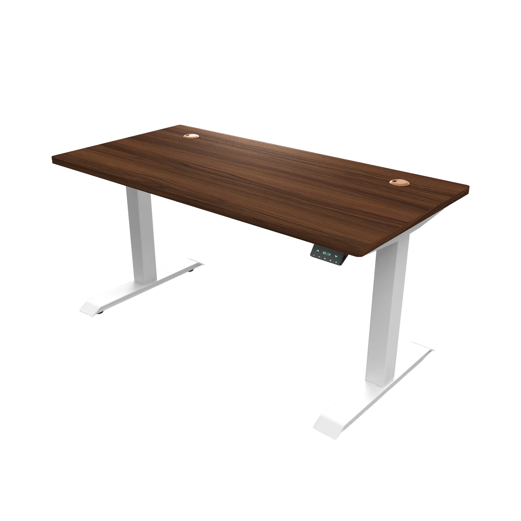 Signature Standing Desk 1.6m - White, Noce Champagne
