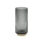 Willa Ribbed Vase 25 cm - Grey - 0