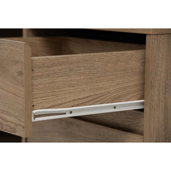 Herschel TV Console 1.8m - Natural - 11 - Wooden drawer with metal hinge, wooden drawer frame, wooden drawer handle, wooden