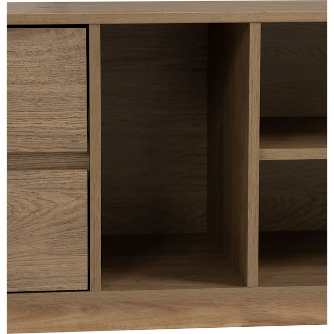 Herschel TV Console 1.8m - Natural - 12 - Wooden drawer, wooden shelf, wooden drawer unit, wooden drawer frame, wooden