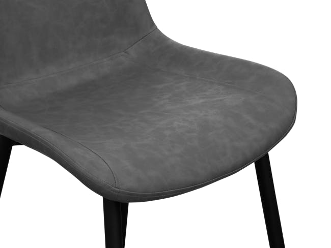Herman Dining Chair - Grey (Faux Leather) - 5