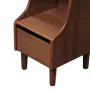 Lekka Narrow Bedside Table - Walnut - 7