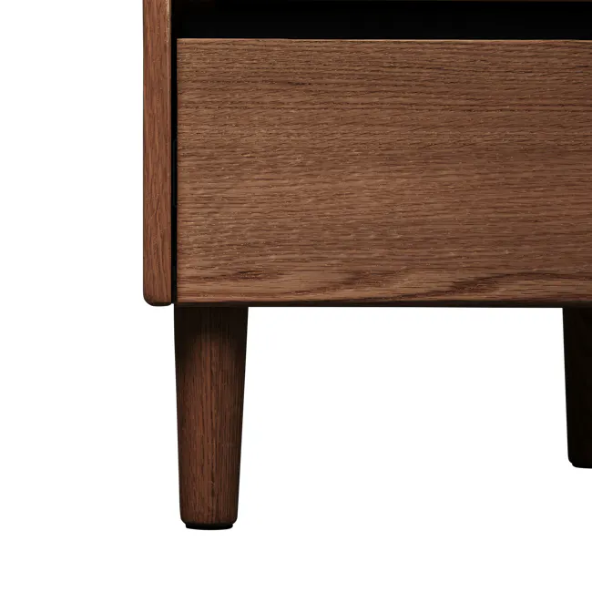 Lekka Narrow Bedside Table - Walnut - 10