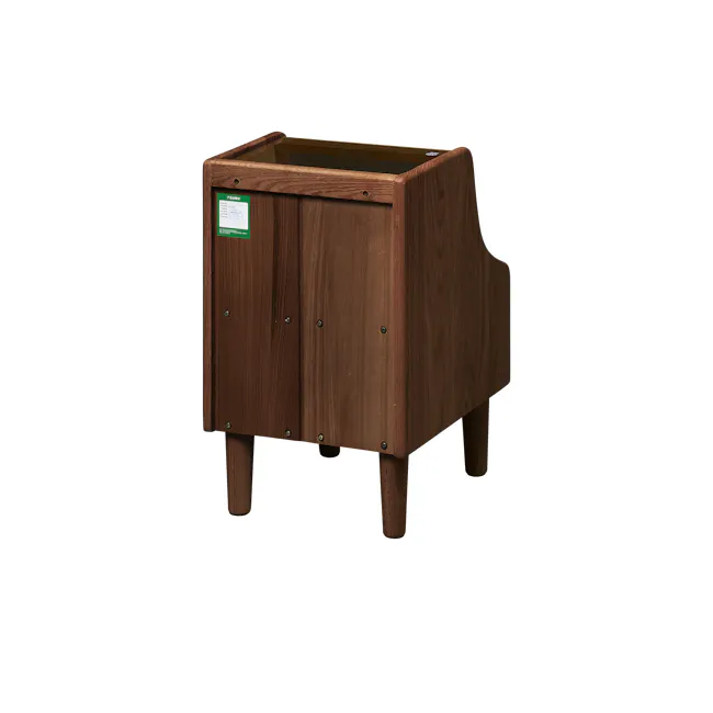 Lekka Narrow Bedside Table - Walnut - 6