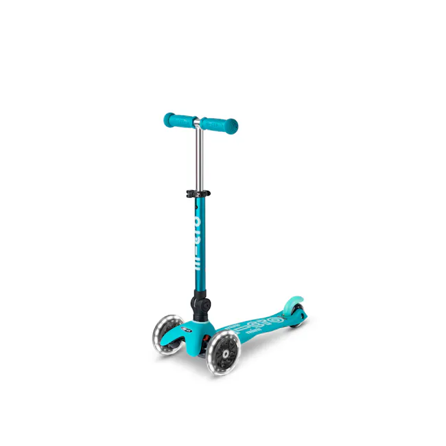 Micro Mini Deluxe Foldable LED Scooter - Aqua (Age 1-5) - 1