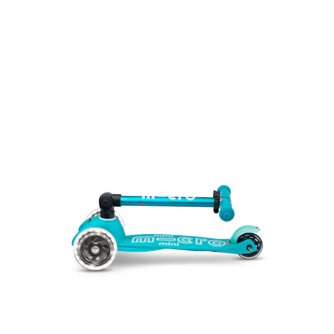 Micro Mini Deluxe Foldable LED Scooter - Aqua (Age 1-5) - 2