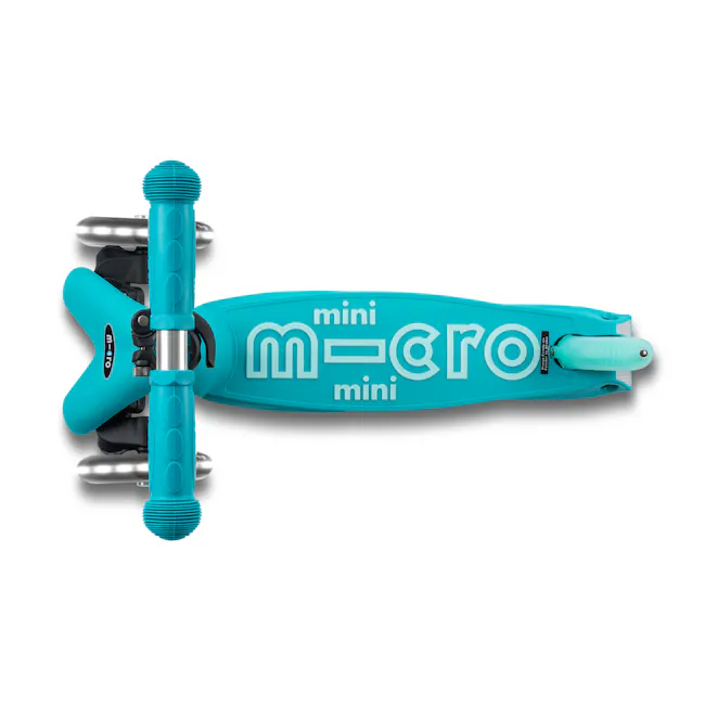 Micro Mini Deluxe Foldable LED Scooter - Aqua (Age 1-5) - 6