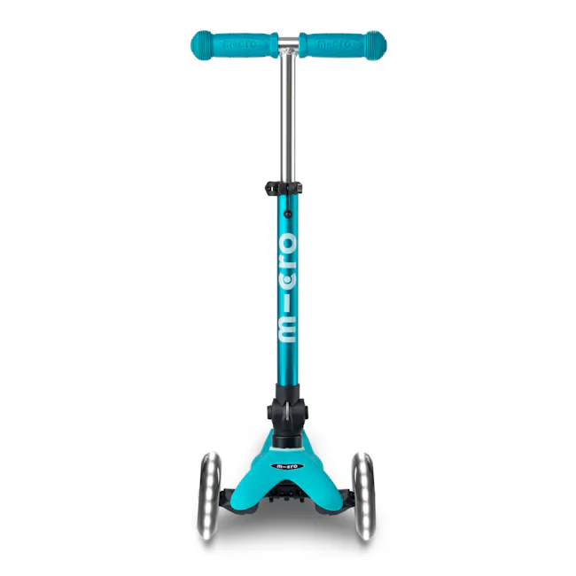 Micro Mini Deluxe Foldable LED Scooter - Aqua (Age 1-5) - 4