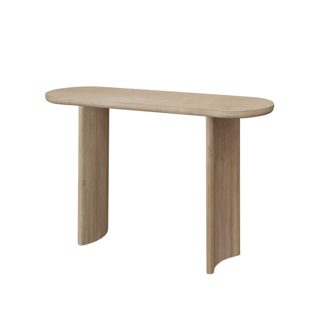 Catania Console Table 1.2m - 1 - Light wood table, minimalist design, natural finish, simple structure, rectangular top