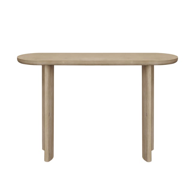 Catania Console Table 1.2m - 3 - Wooden table with clean lines, minimalist design, natural wood finish, rectangular top, two