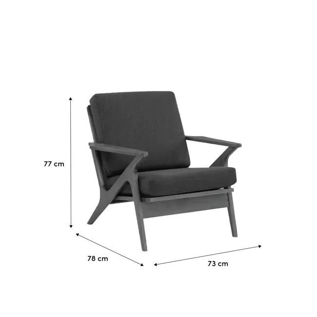 Aston Armchair - White Cream - 13 - modern armchair, 77 cm height, 78 cm seat width, 73 cm backrest, 4-5 person seating, 3-4