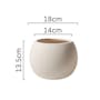 Addy Round Ceramic Pot with Saucer - 4