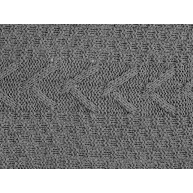 Sidney Knitted Cushion - Grey - 1