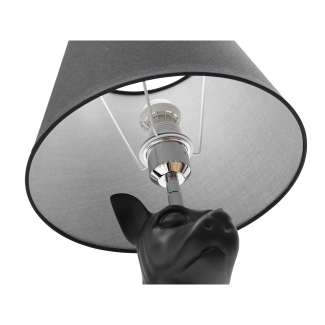 Pooping Dog Table Lamp - Black - 5 - Modern pendant lamp, sleek design, black and silver color scheme, stylish lighting