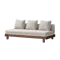 Reese 3 Seater Sofa Bed - Walnut, Off White