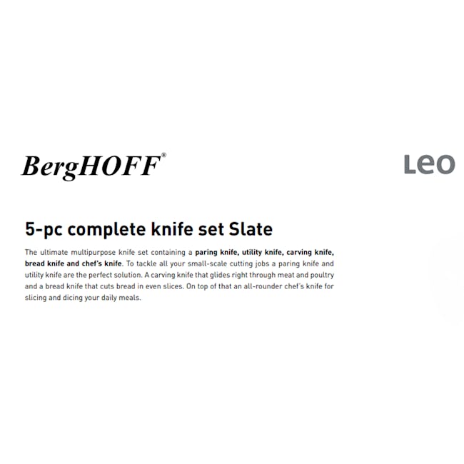 Berghoff 5 PC Multifunctional Stainless Steel Complete Knife Set - 4