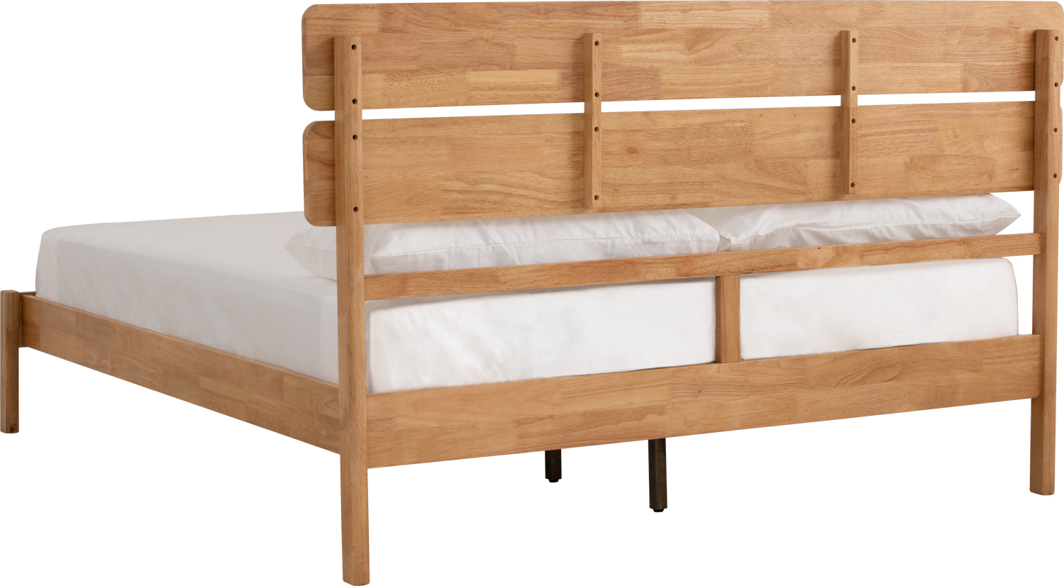 Seattle Queen Bed Natural, HV Modern Beds & Bedroom Storage HipVan