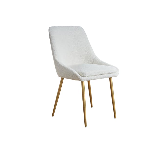 Raen Dining Chair - White Boucle (Fabric) - 0