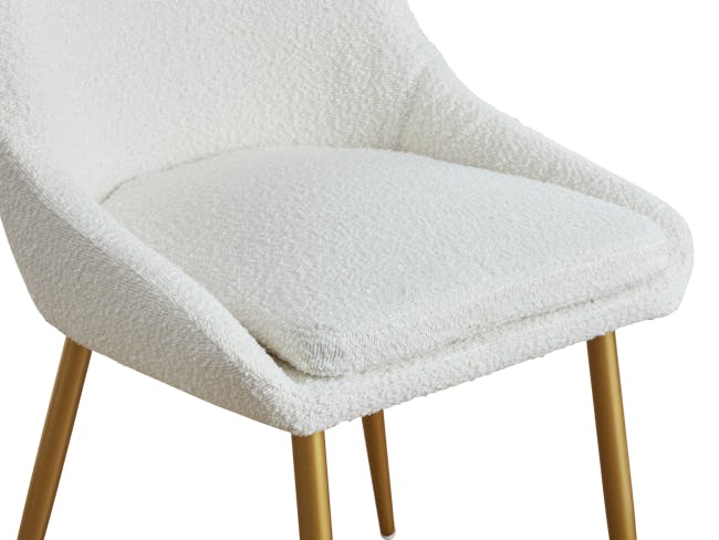 Raen Dining Chair - White Boucle (Fabric) - 1