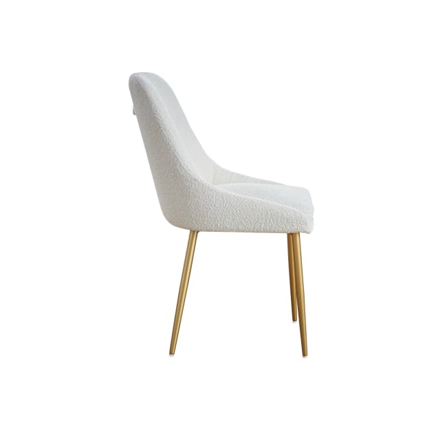 Raen Dining Chair - White Boucle (Fabric) - 3