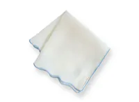 Como Scallop Linen Napkin (1 Pc) - Azure