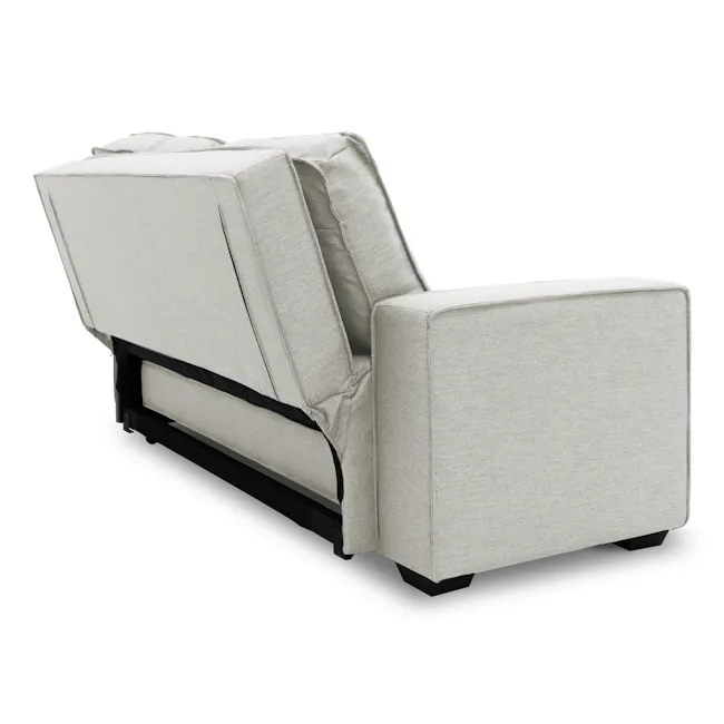 Arturo 3 Seater Sofa Bed - Beige (Eco Clean Fabric) - 20 - Modern upholstered lounge chair, light gray fabric, sleek design