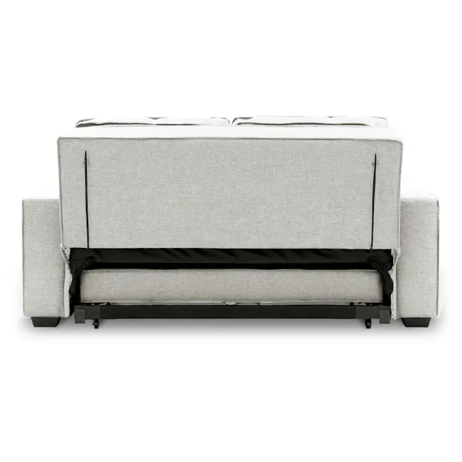 Arturo 3 Seater Sofa Bed - Beige (Eco Clean Fabric) - 21 - Modern upholstered sofa, minimalist design, light gray fabric
