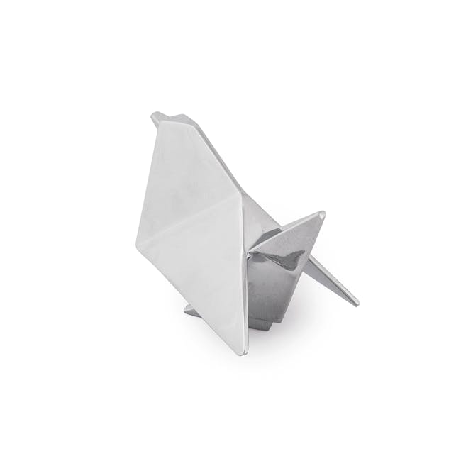 Origami Bird Ring Holder - Chrome - 3