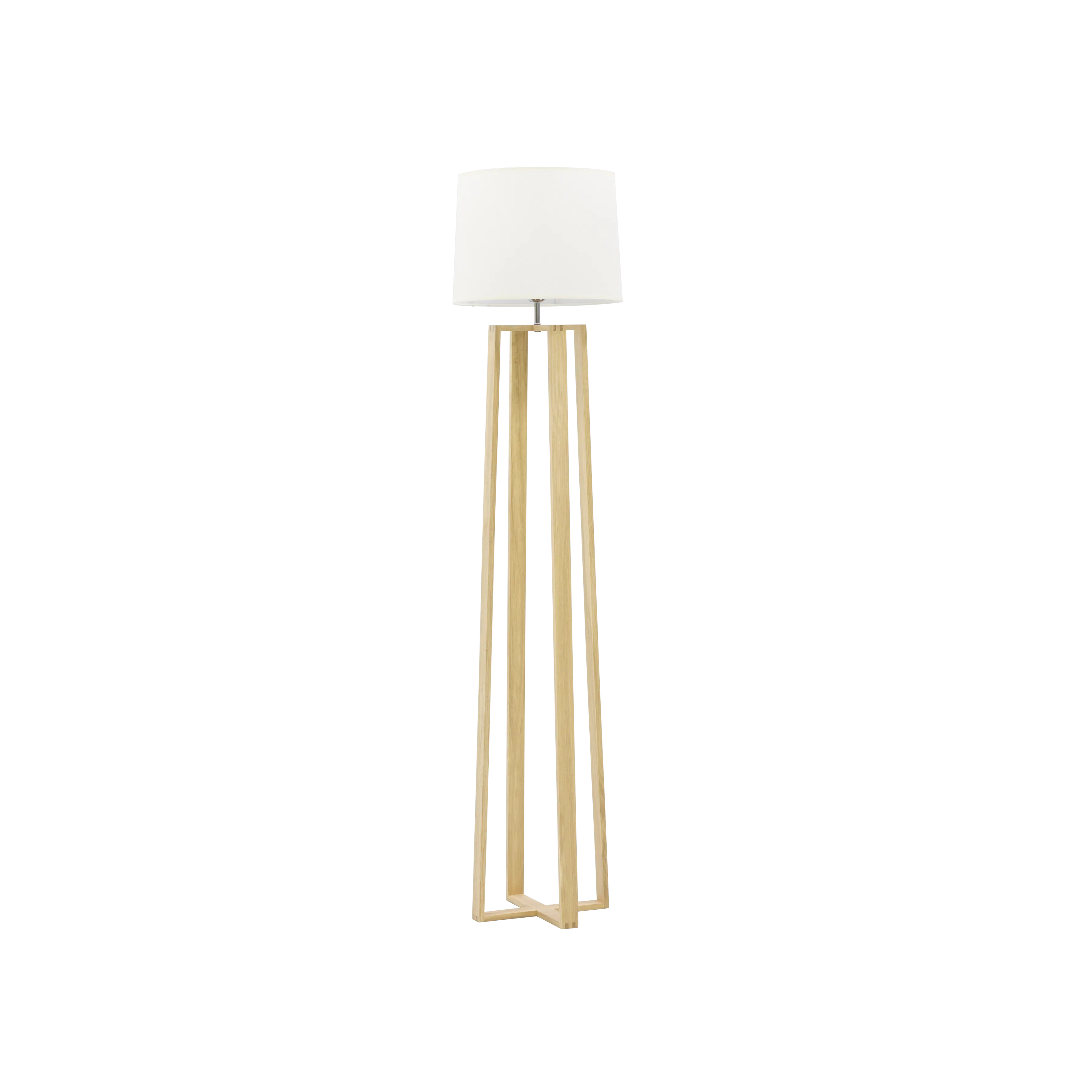 (As-is) Amber Floor Lamp - Oak, White - 14