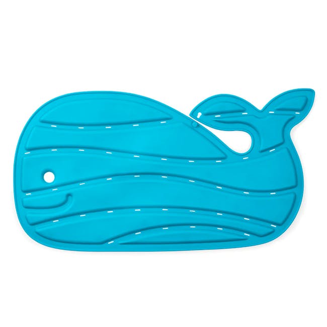 Skip Hop Moby Bath Mat - Blue - 1 - 3D whale mold, turquoise plastic, whale design, mold for shaping, mold for sculpting