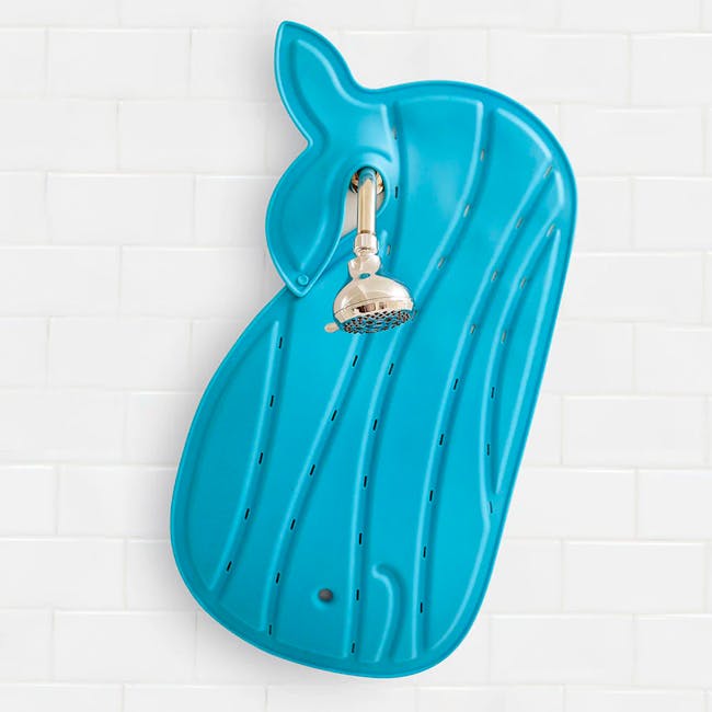 Skip Hop Moby Bath Mat - Blue - 4 - Bathroom shower holder, turquoise design, wall-mounted shower accessory, modern bathroom