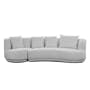 Holly 3 Seater Swivel Sofa - Grey - 0