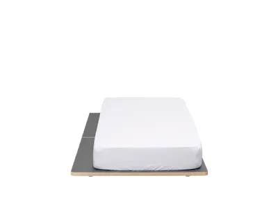 Kira Super Single Low Platform Bed - Charcoal