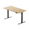 X1 Adjustable Table - Black frame, Oak MDF (2 Sizes)