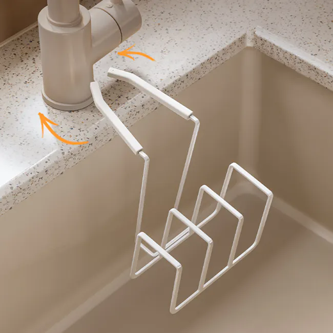 Nino Trio Sink Sponge Holder Rack - White - 3