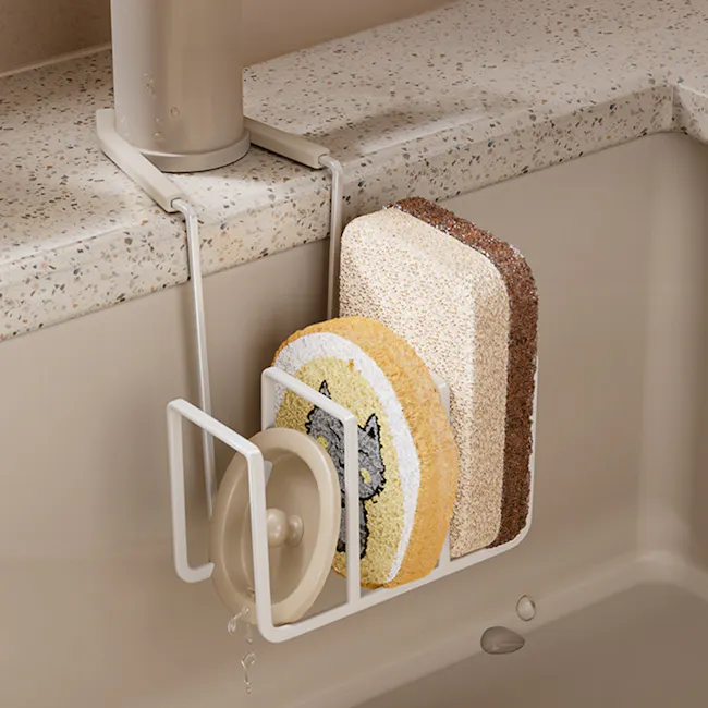 Nino Trio Sink Sponge Holder Rack - White - 2