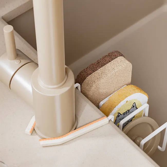 Nino Trio Sink Sponge Holder Rack - White - 5