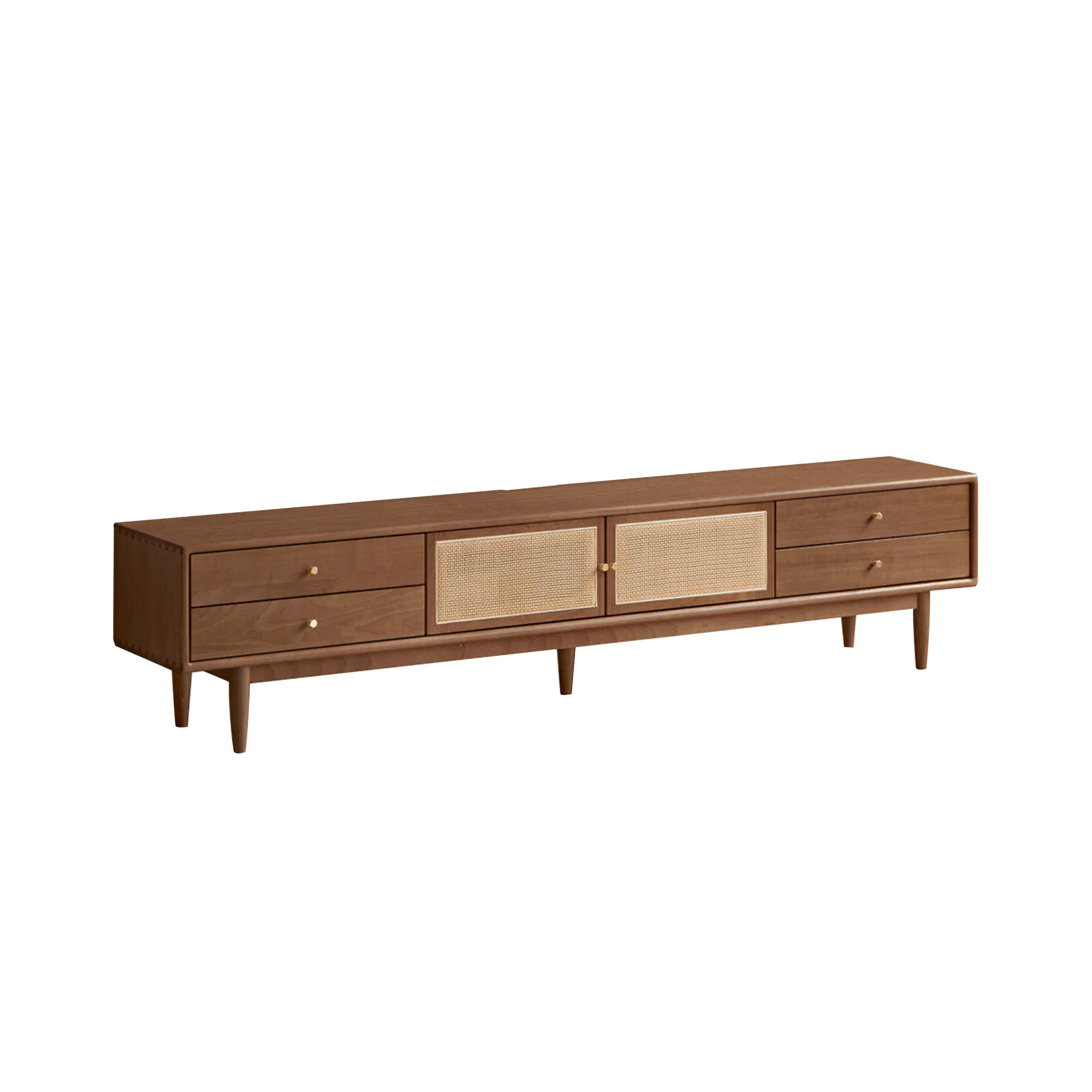 Taya Rattan TV Console 2m - Walnut - 12