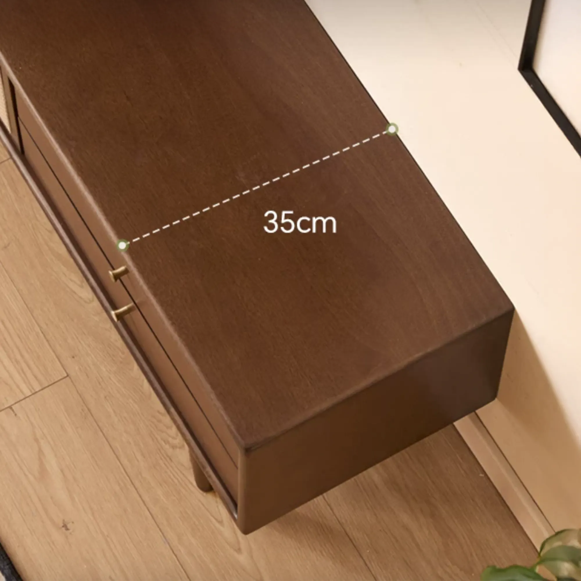 Taya Rattan TV Console 2m - Walnut - 10