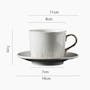 Koa Ceramic Coffee Cup & Saucer - White - 4