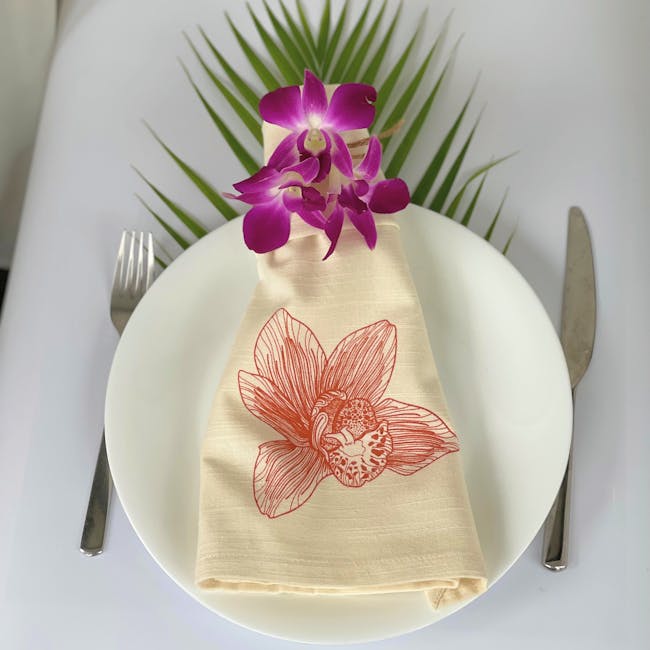 Orchid Kitchen Tea Towel - 1