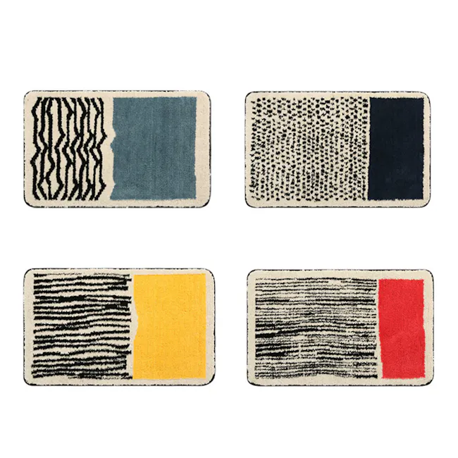Scandi Waves Floor Mat - Red - 6