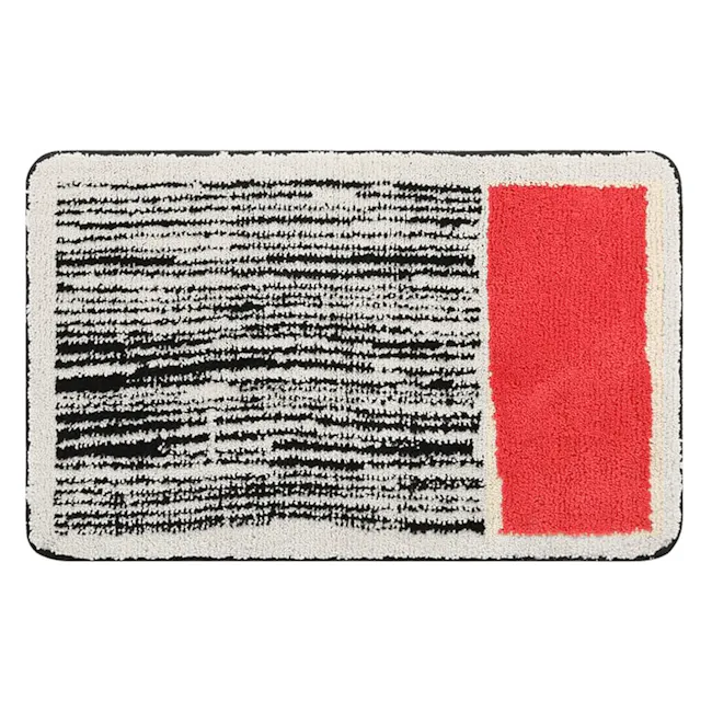 Scandi Waves Floor Mat - Red - 1