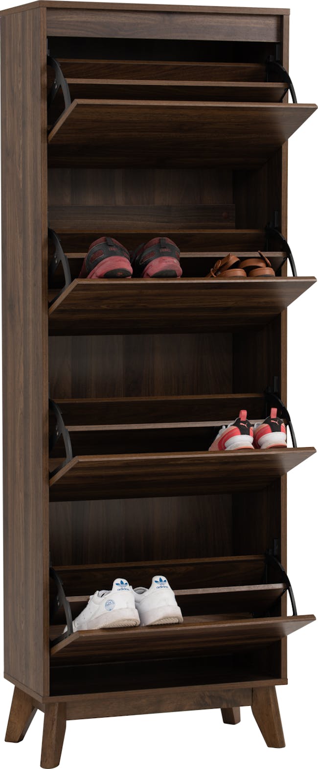Herschel Tall Shoe Cabinet - Walnut - 1