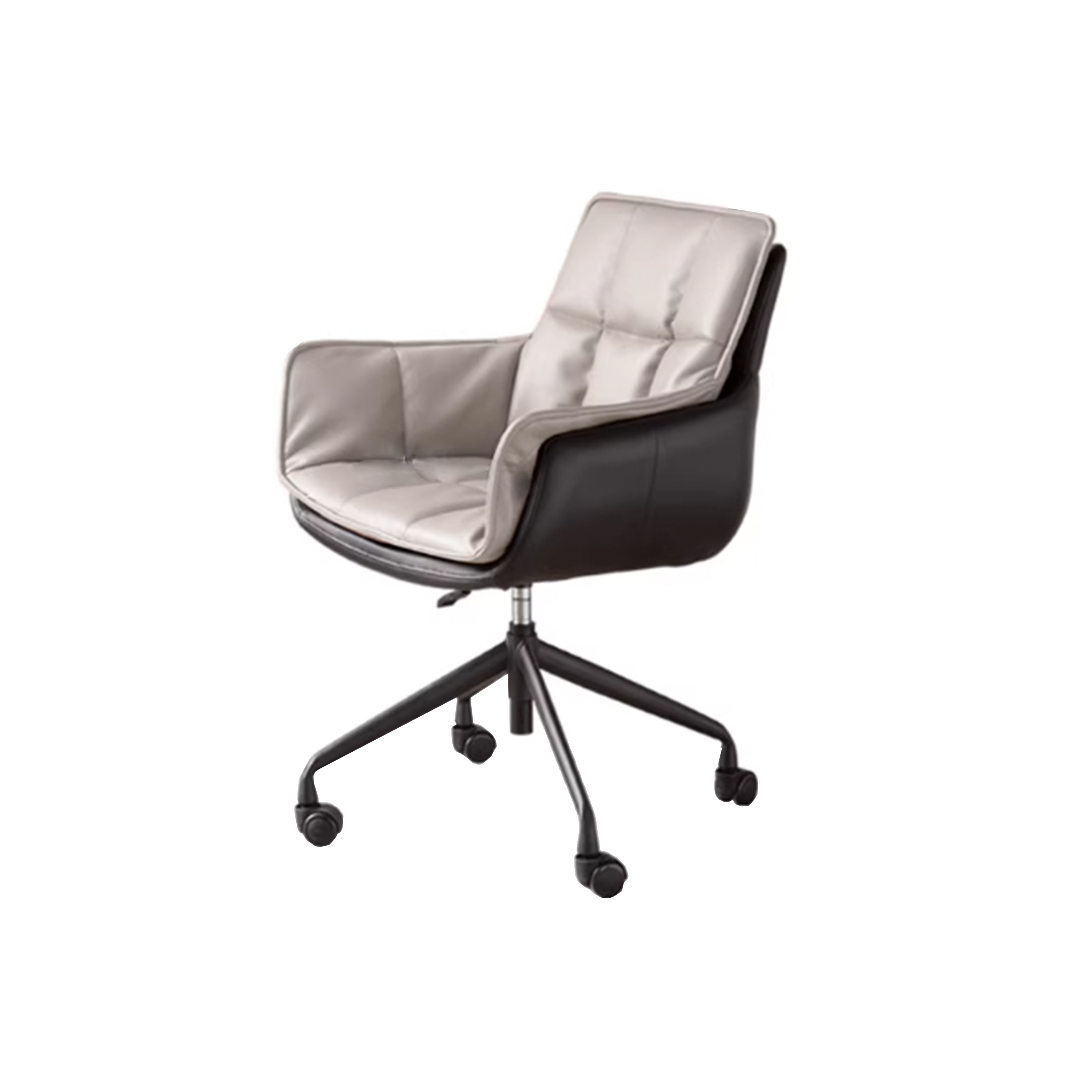 Ceno Mid Back Office Chair - Grey (Faux Leather)