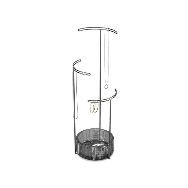 Tesora Glass Jewelry Stand - Smoke - 0