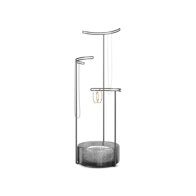 Tesora Glass Jewelry Stand - Smoke - 3