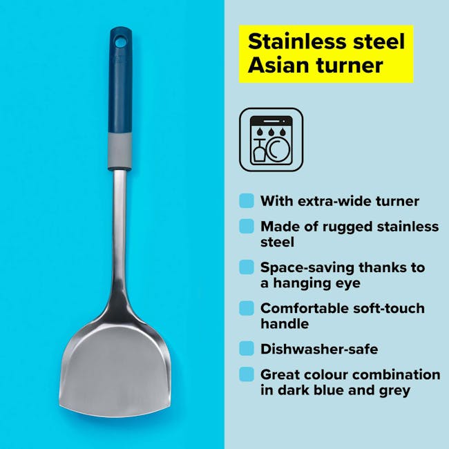 Tasty Stainless Steel Chinese Turner - 1