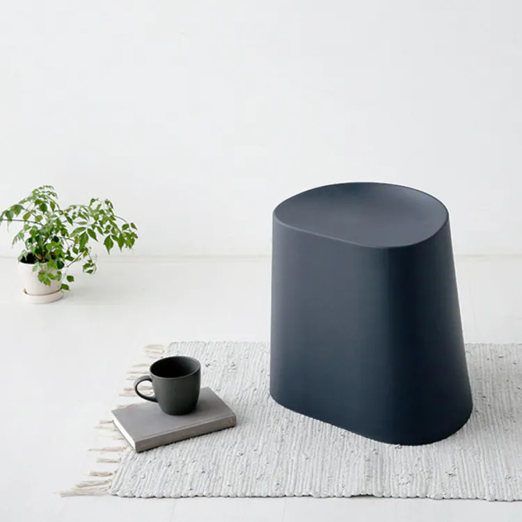 Poly Stackable Stool / Side Table - Charcoal - 10