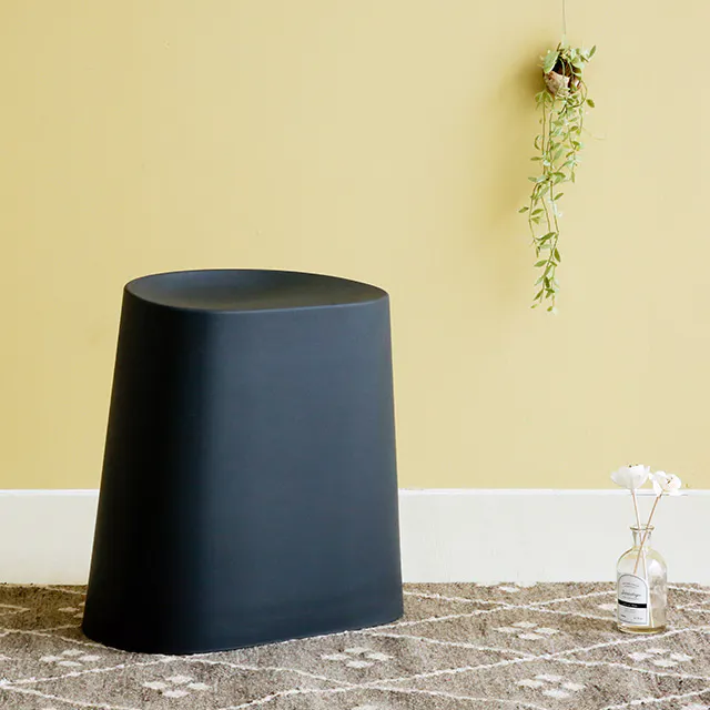 Poly Stackable Stool / Side Table - Charcoal - 7
